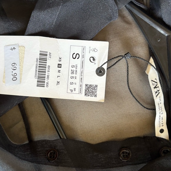 Zara Sheer Black Blouse - Picture 5 of 6